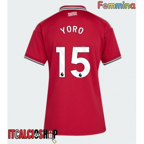 Manchester United Leny Yoro #15 Prima Maglia Femmina 2026-27 Manica Corta